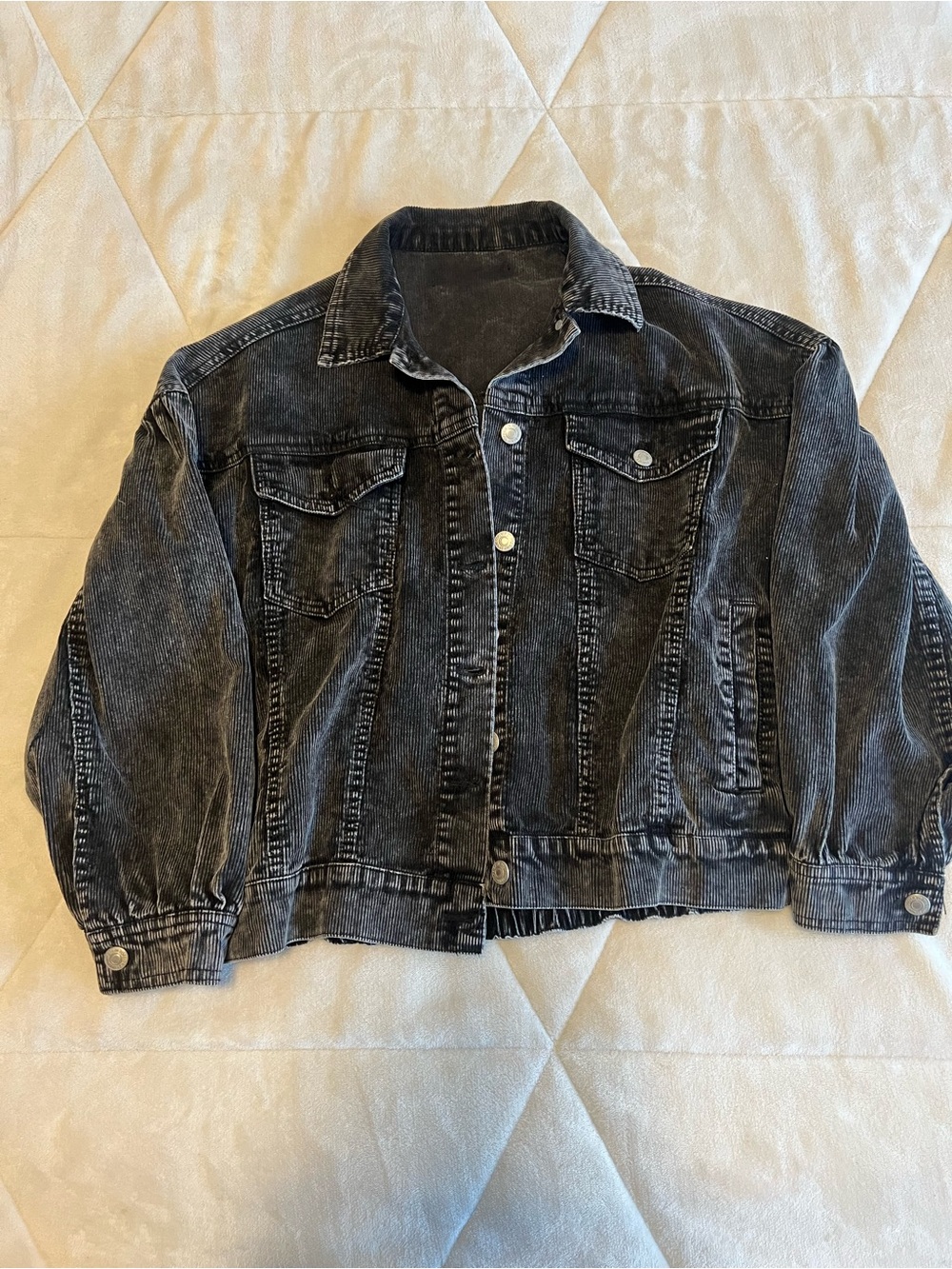 Washed Black Denim Jacket